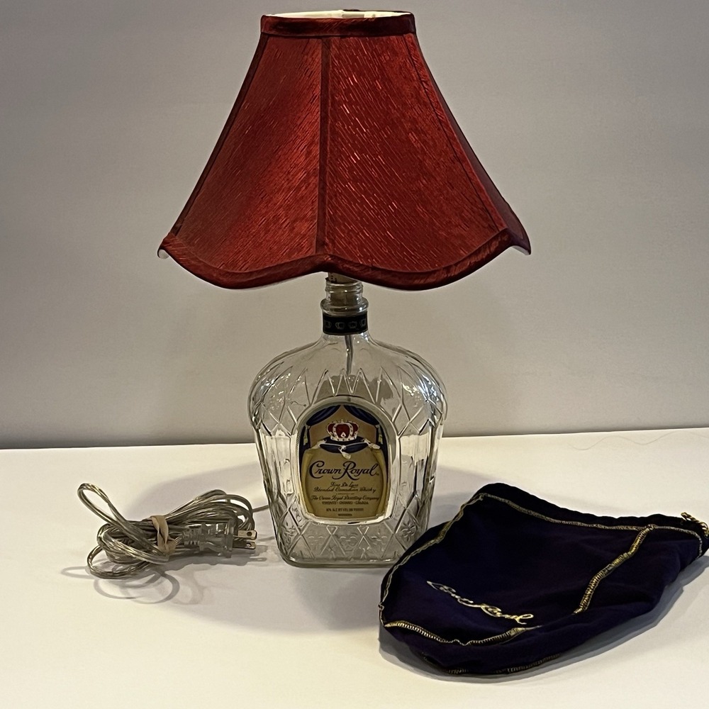 Crown Royal Bottle Lamp With Bag-electric